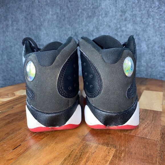 Jordan 13 Retro Playoffs Youth 10.5C Shoes Black Red Athletic Sneakers - Picture 5 of 10
